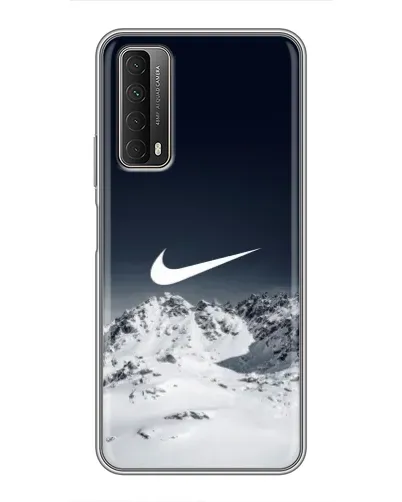 Чехол для Huawei P Smart 2021 с картинкой «Nike — зимние горы»