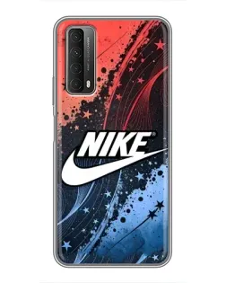 Чехол для Huawei P Smart 2021 с картинкой «Градиентный принт Найк»