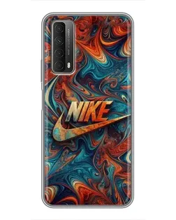 Чехол для Huawei P Smart 2021 с картинкой «Nike в абстракции»