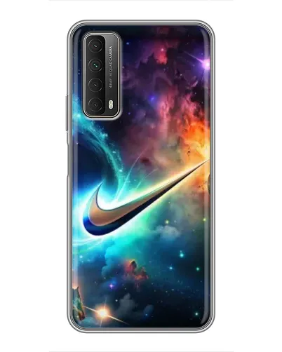 Чехол для Huawei P Smart 2021 с картинкой «Космический Nike Swoosh»