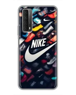 Чехол для Huawei P Smart 2021 с картинкой «Коллекция кроссовок Nike»