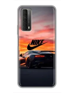 Чехол для Huawei P Smart 2021 с картинкой «Nike и суперкар»