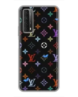 Чехол для Huawei P Smart 2021 с картинкой «Цветная монограмма LV»