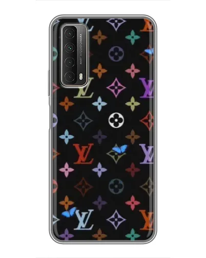 Чехол для Huawei P Smart 2021 с картинкой «Цветная монограмма LV»