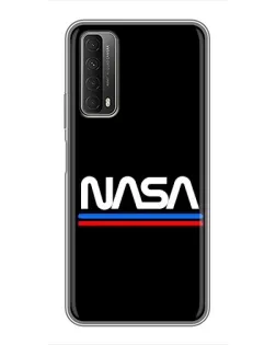 Чехол для Huawei P Smart 2021 с картинкой «NASA — классика Red Blue»