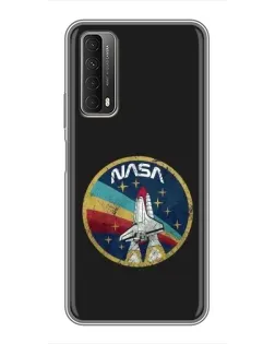 Чехол для Huawei P Smart 2021 с картинкой «NASA — эмблема миссии»