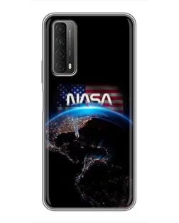 Чехол для Huawei P Smart 2021 с картинкой «Земля из космоса NASA»