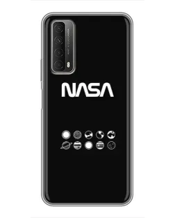 Чехол для Huawei P Smart 2021 с картинкой «NASA — технический принт»