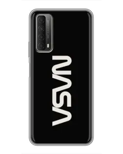 Чехол для Huawei P Smart 2021 с картинкой «NASA — вертикальный логотип»