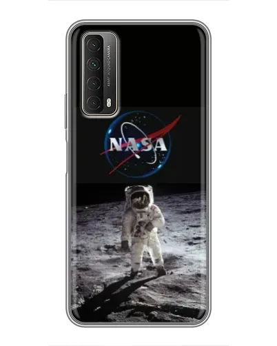Чехол для Huawei P Smart 2021 с картинкой «Астронавт на Луне»