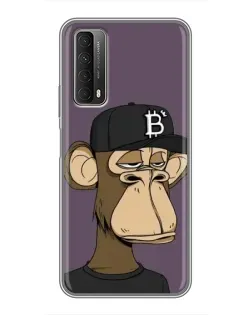 Чехол для Huawei P Smart 2021 с картинкой «Bored Ape в кепке»
