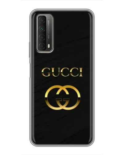 Чехол для Huawei P Smart 2021 с картинкой «Золотой логотип Gucci»