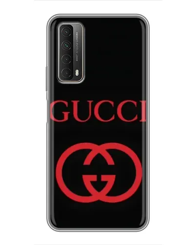 Чехол для Huawei P Smart 2021 с картинкой «Gucci — красный логотип»