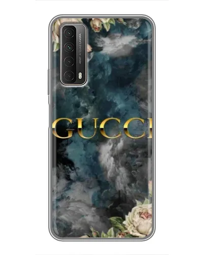 Чехол для Huawei P Smart 2021 с картинкой «Абстрактные цветы Gucci»