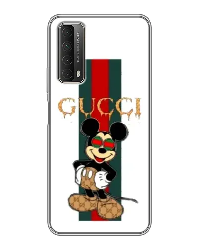 Чехол для Huawei P Smart 2021 с картинкой «Микки Маус Gucci — полосы»