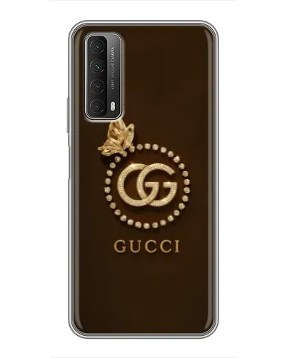 Чехол для Huawei P Smart 2021 с картинкой «Gucci — золотая бабочка»