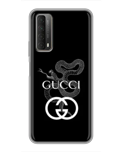 Чехол для Huawei P Smart 2021 с картинкой «Gucci — серебряная змея»