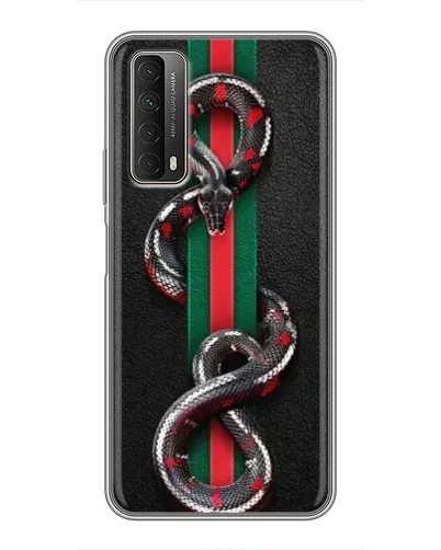 Чехол для Huawei P Smart 2021 с картинкой «Gucci — змея на полосе» Чехол для Huawei P Smart 2021 с картинкой «Gucci — змея на полосе»