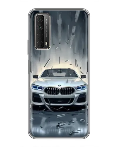 Чехол для Huawei P Smart 2021 с картинкой «BMW в свете фар»