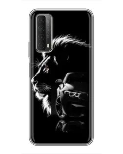 Чехол для Huawei P Smart 2021 с картинкой «BMW и лев» Чехол для Huawei P Smart 2021 с картинкой «BMW и лев»
