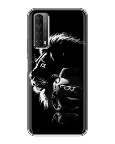 Чехол для Huawei P Smart 2021 с картинкой «BMW и лев»