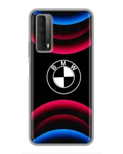 Чехол для Huawei P Smart 2021 с картинкой «Логотип BMW и неоновые дуги» Чехол для Huawei P Smart 2021 с картинкой «Логотип BMW и неоновые дуги»