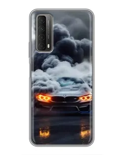 Чехол для Huawei P Smart 2021 с картинкой «BMW в дыму» Чехол для Huawei P Smart 2021 с картинкой «BMW в дыму»
