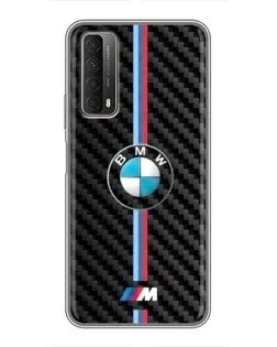 Чехол для Huawei P Smart 2021 с картинкой «Эмблема BMW и карбон» Чехол для Huawei P Smart 2021 с картинкой «Эмблема BMW и карбон»