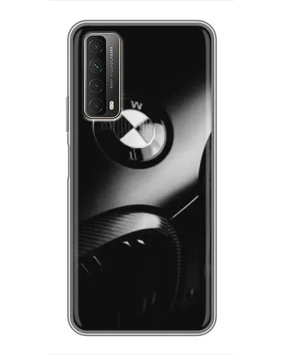 Чехол для Huawei P Smart 2021 с картинкой «Эмблема BMW — макро»