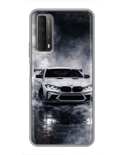 Чехол для Huawei P Smart 2021 с картинкой «BMW сквозь туман»