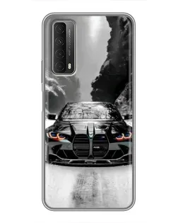 Чехол для Huawei P Smart 2021 с картинкой «BMW — акварельный дрифт» Чехол для Huawei P Smart 2021 с картинкой «BMW — акварельный дрифт»