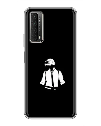 Чехол для Huawei P Smart 2021 с картинкой «PUBG — белый шлем»