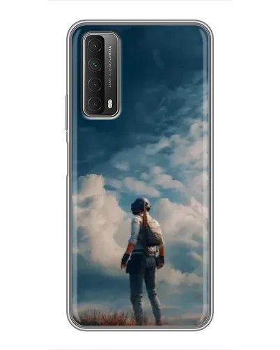 Чехол для Huawei P Smart 2021 с картинкой «Герой PUBG на скале»