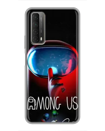Чехол для Huawei P Smart 2021 с картинкой «Красный импостер — макро»