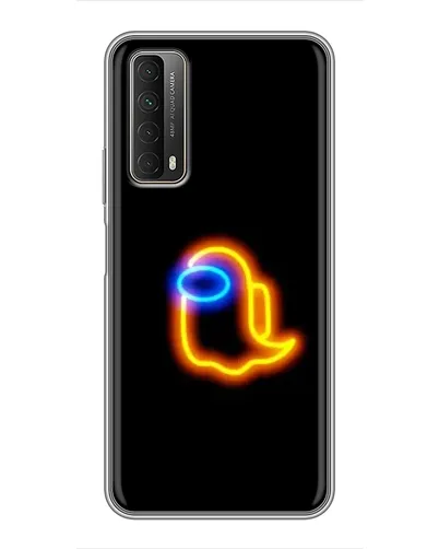 Чехол для Huawei P Smart 2021 с картинкой «Among Us неоновое сияние»