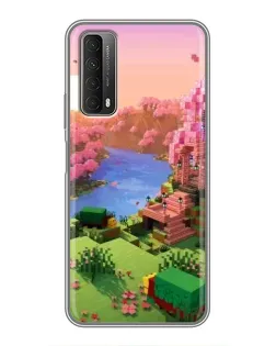 Чохол для Huawei P Smart 2021 з картинкою «Рожеве дерево Minecraft»