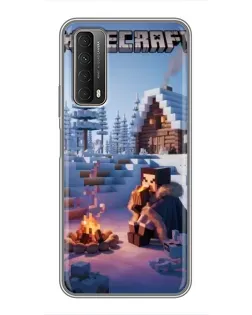 Чохол для Huawei P Smart 2021 з картинкою «Зимовий Minecraft»