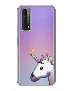 Чехол для Huawei P Smart 2021 с картинкой «Единорог градиент» Чехол для Huawei P Smart 2021 с картинкой «Единорог градиент»