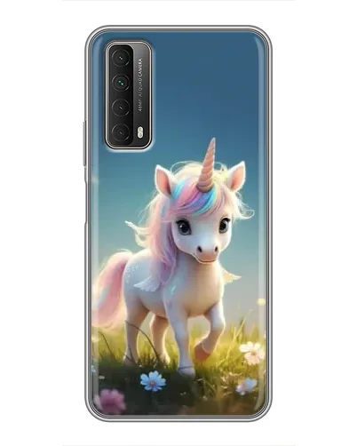 Чехол для Huawei P Smart 2021 с картинкой «Единорог на поляне»