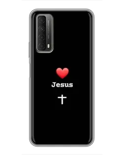 Чехол для Huawei P Smart 2021 с картинкой «Сердце - Jesus» Чехол для Huawei P Smart 2021 с картинкой «Сердце - Jesus»