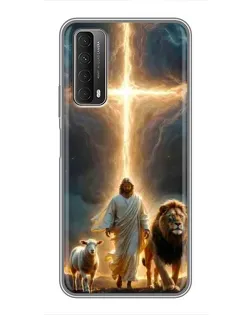 Чехол для Huawei P Smart 2021 с картинкой «Лев Иуды и Свет» Чехол для Huawei P Smart 2021 с картинкой «Лев Иуды и Свет»