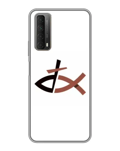 Чехол для Huawei P Smart 2021 с картинкой «Рыба и крест»