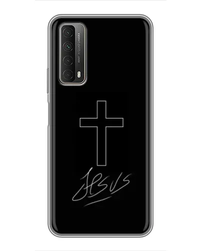 Чехол для Huawei P Smart 2021 с картинкой «Графический крест Jesus» Чехол для Huawei P Smart 2021 с картинкой «Графический крест Jesus»