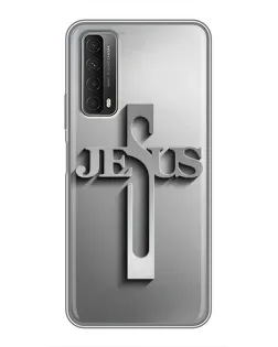Чехол для Huawei P Smart 2021 с картинкой «Металлический крест Jesus» Чехол для Huawei P Smart 2021 с картинкой «Металлический крест Jesus»