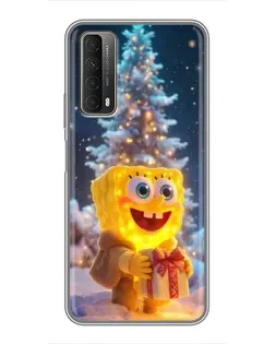 Чохол для Huawei P Smart 2021 з картинкою «Різдвяний Спанч Боб»