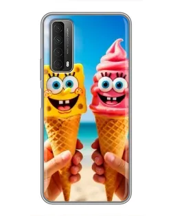 Чохол для Huawei P Smart 2021 з картинкою «Спанч Боб морозиво»