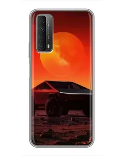 Чехол для Huawei P Smart 2021 с картинкой «Cybertruck на Марсе» Чехол для Huawei P Smart 2021 с картинкой «Cybertruck на Марсе»