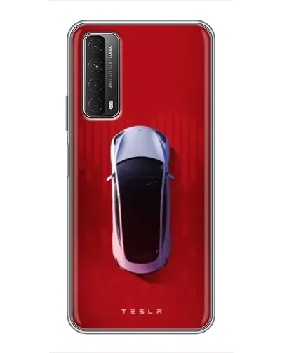 Чехол для Huawei P Smart 2021 с картинкой «Tesla Top View»