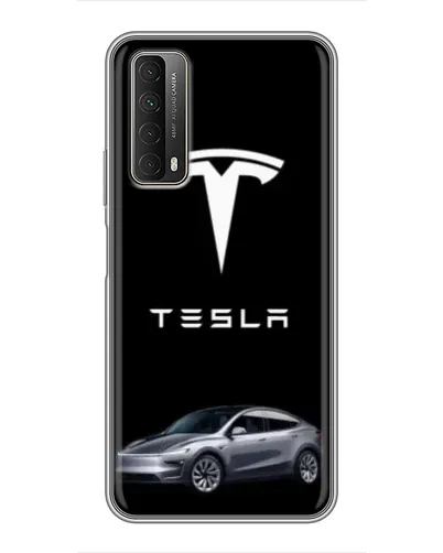 Чехол для Huawei P Smart 2021 с картинкой «Tesla Model Y»
