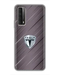 Чехол для Huawei P Smart 2021 с картинкой «Металлическая текстура Tesla» Чехол для Huawei P Smart 2021 с картинкой «Металлическая текстура Tesla»